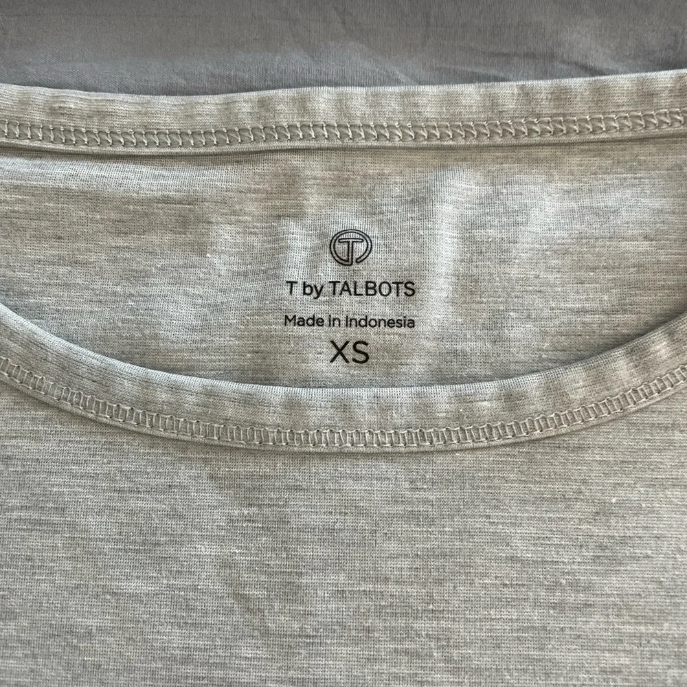 Talbots Heather Gray Short Sleeve Tee - Picture 5 of 7